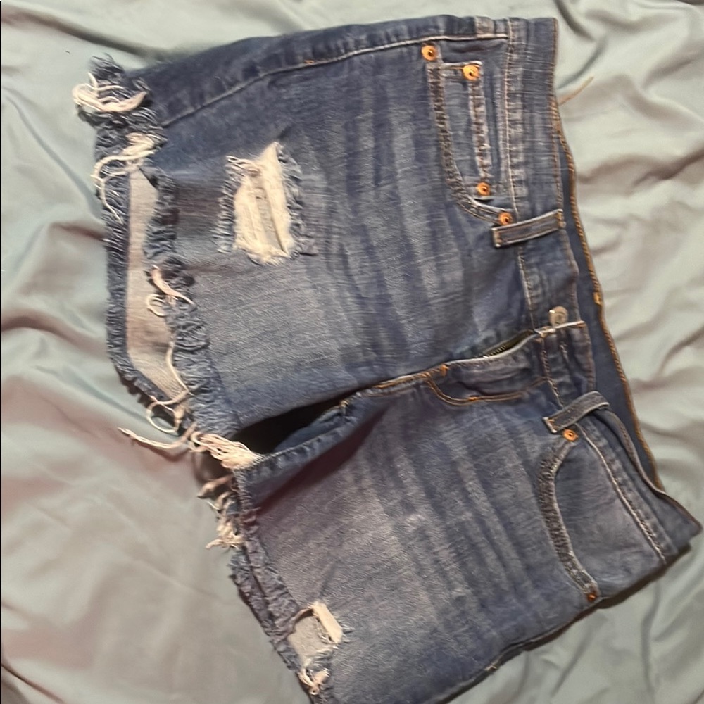 Levi's Blue Denim Cutoff Shorts